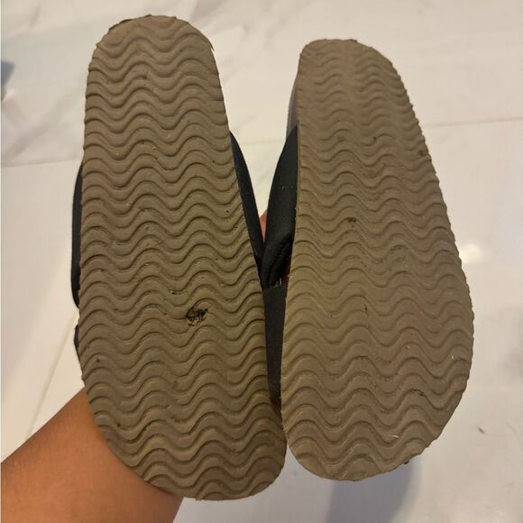 Black and Brown Slide Sandals #12 - Picture 2 of 3